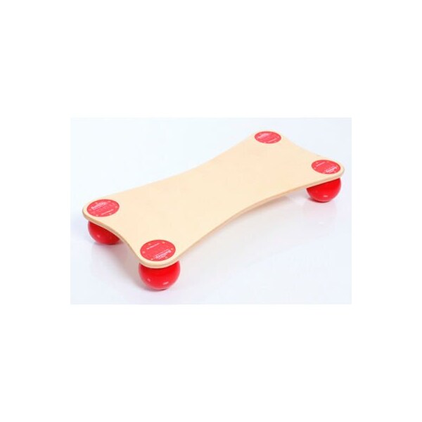 TOGU Balanza Ballstep Balance Board, Birch Wood with Red Balls